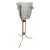 Vintage Designers Guild Crystal Champagne Bucket With Chrome and Brass Stand For Sale