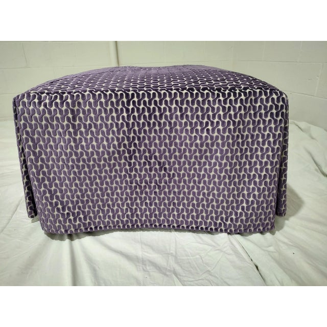 Henredon Ottoman- Newly Upholstered, Vintage 90s For Sale - Image 12 of 13