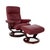Set of Red Leather Atlantic Recliner and Footstool from Stressless For Sale - Image 17 of 17