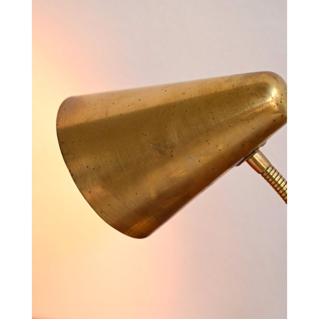 Scandinavian Brass Table Lamp, 1950s For Sale - Image 3 of 8