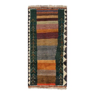 Vintage Persian Tribal Rug With Stripes and Geometric Patterns by Rug & Kilim For Sale
