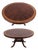 Round Large Banded Mahogany Inlaid Dining Table For Sale