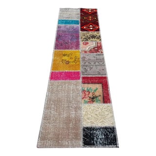 Oushak Vintage Hallway Runner For Sale