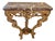 18th Century French Gilded Console With Marble Top and Hoof Foot For Sale