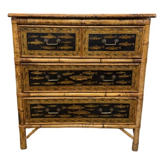 19th Century English Bamboo Chest For Sale