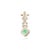 Square Cut Emerald Floral Leaf Pendant With Diamonds in 14k Gold For Sale In New York - Image 6 of 9