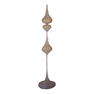 Copper Wire Sculpture Inspired by the Handwoven Technique of Ruth Asawa #19 For Sale