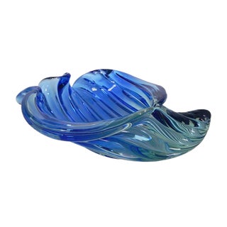Mid-Century Glass Shell Bowl by Alfredo Barbini for Murano For Sale