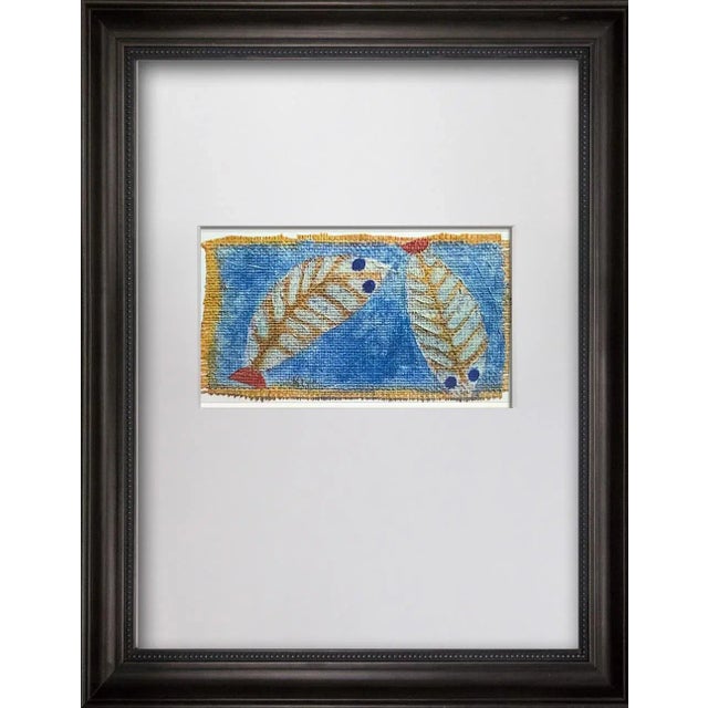 Paul Klee Paul Klee Lithograph "Blue Eyed Fish) Limited Ed. W/Frame Included For Sale - Image 4 of 4