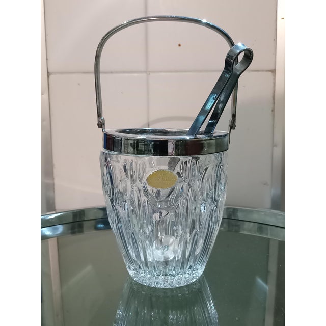 Glass Sheffield Crystal Ice Bucket, 1960s For Sale - Image 7 of 7
