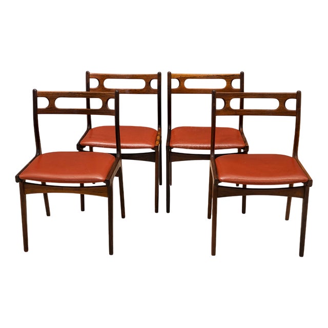 Dining Chairs by Johannes Andersen for Uldum Møbelfabrik, Denmark, 1960s, Set of 4 For Sale