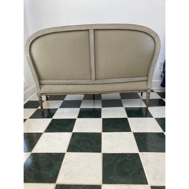 French Late 19th Century Louis XVI Style French Settee For Sale - Image 3 of 6