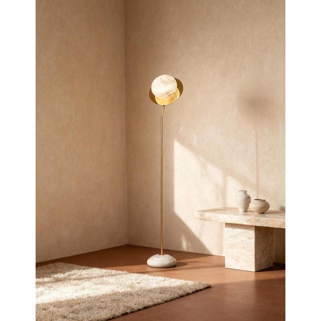 Black Reflex Floor Lamp by United Alabaster For Sale - Image 8 of 10