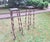 Brutalist Garden Columns in Wrought Iron and Veined Marble, Set of 2 For Sale - Image 4 of 16