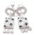Metal 1990s Pair of Cartier Black Onyx Diamond Gold Panthere Panther Earrings For Sale - Image 7 of 13