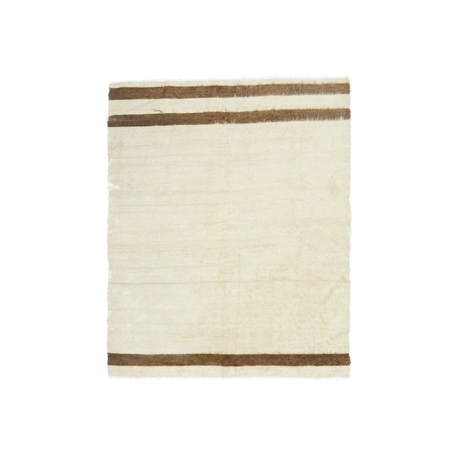 Vintage Turkish Hand-Knotted Wool Cotton Beige Kilim Area Rug For Sale - Image 9 of 9