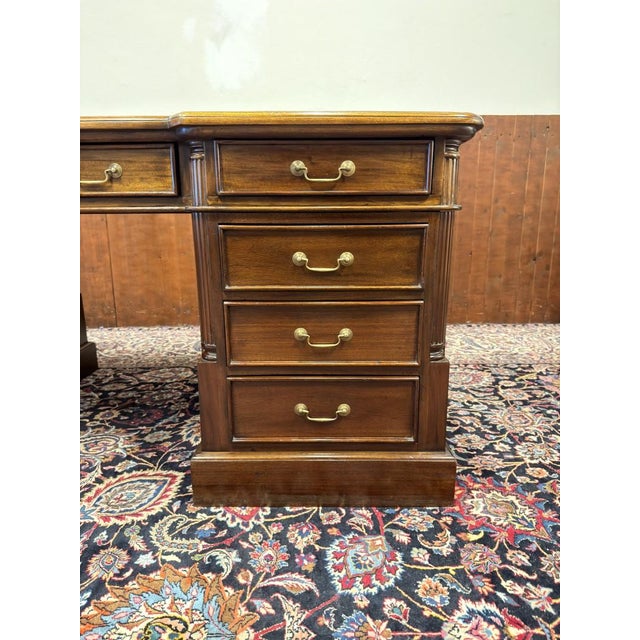 English Chesterfield Desk in Teak For Sale - Image 11 of 18