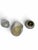 Murano Mid 20th Century Murano Bullicante White & Gold Fleck Glass Smoking Set - 3 Pieces For Sale - Image 4 of 8