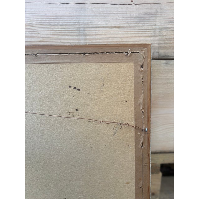 Mid 20th Century Framed Charcoal Sketch of Chicken Coop For Sale - Image 4 of 4