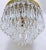 Italian 1950s Italian Brass Upside Down Layered Chandelier For Sale - Image 3 of 8
