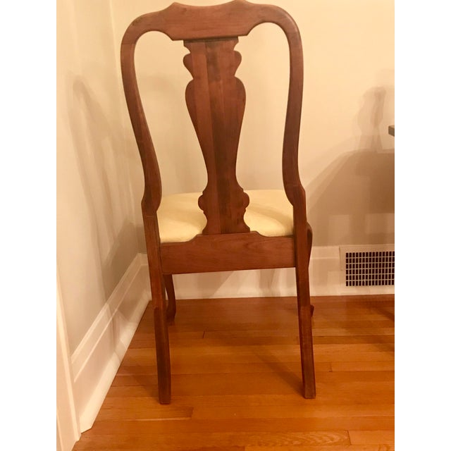 Queen Anne Upholstered Dining Chair 1960’s Fancher Chairish