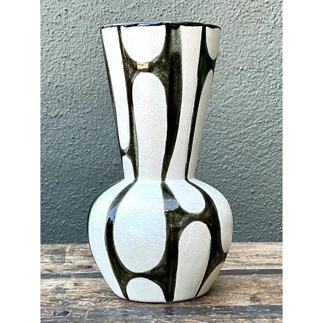 Vintage Abstract Design Ceramic Vase For Sale - Image 10 of 12