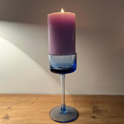 Vintage Sheringham Candleholder in Blue Glass from Wedgewood For Sale - Image 15 of 15