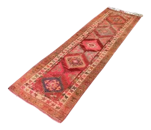 Vintage Hand Knotted Turkish Runner - 2′8″ × 9′4″