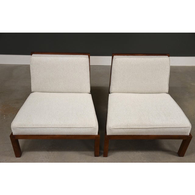 1970s Michael Taylor for Baker Slipper Lounge Chairs - A Pair For Sale In Boston - Image 6 of 9