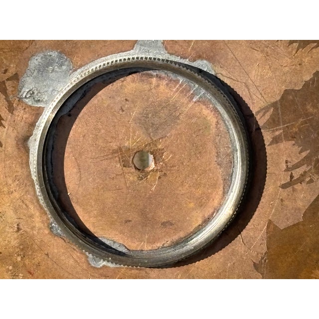 Late 19th C. Enamel on Copper Clock Face - Objet / Ornament on Stand For Sale - Image 6 of 11