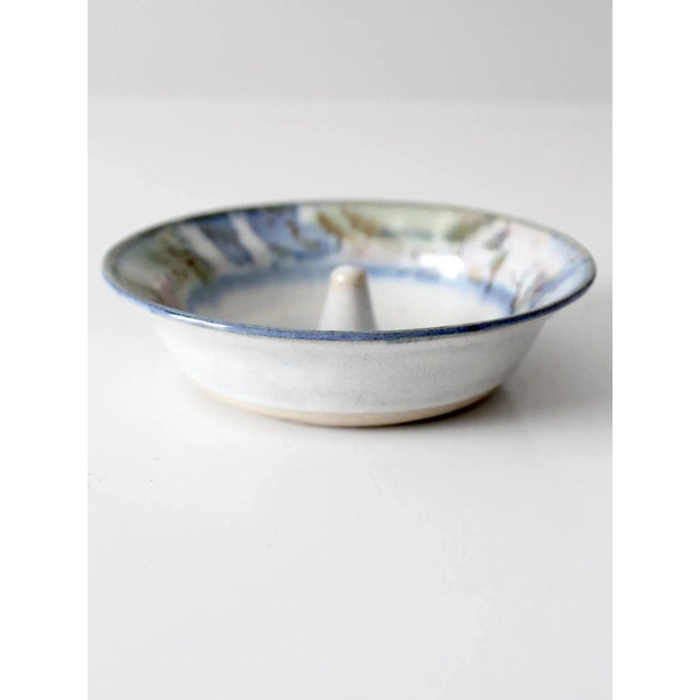 Ceramic Vintage Studio Pottery Apple Baker Bowl For Sale - Image 7 of 9