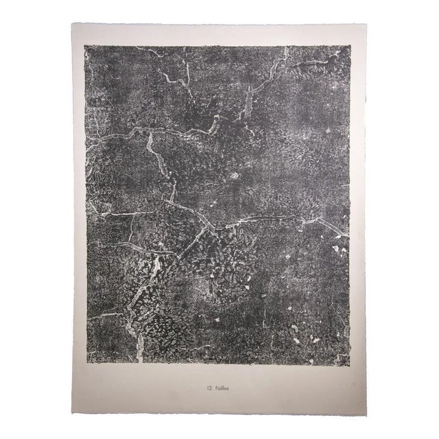 Failles is an original B/W lithograph realized by the French founder of Art Brut, Jean Dubuffet Very good condition. Image...