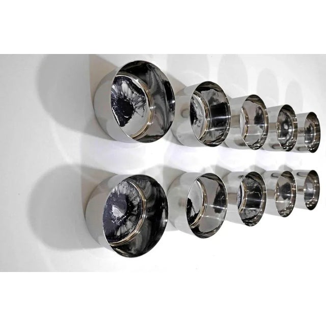 Contemporary Sumit Mehndiratta, Mandala Series No. 13, 2022, Stainless Steel Discs, Set of 10 For Sale - Image 3 of 7