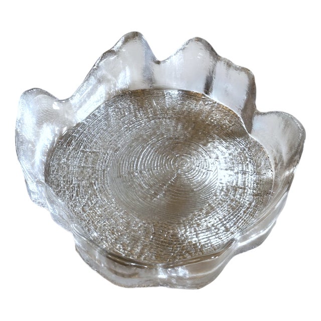 Woodstock Glass Bowl by Bengt Edenfalk for Skrufs, Sweden, 1970s For Sale