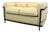 Mid-Century Modern LC2 Two-Seater Sofa in Cream Leather by Le Corbusier Perriand Jeanneret for Cassina, Italy, 2010s For Sale