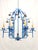 Splendid Italian Tole Vintage Baby Blue Faux Bamboo Pagoda Brass Chandelier ~ Rewired ~ Restored ~ Rejuvenated ~ Ready to Hang ~ For Sale - Image 11 of 12