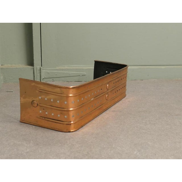 Victorian Art and Crafts Copper Fender For Sale - Image 4 of 6