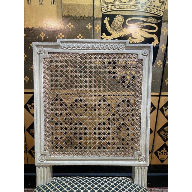 Louis Xvi Cane Chairs by Jean Mocque, Paris, Set of 4 For Sale - Image 5 of 11