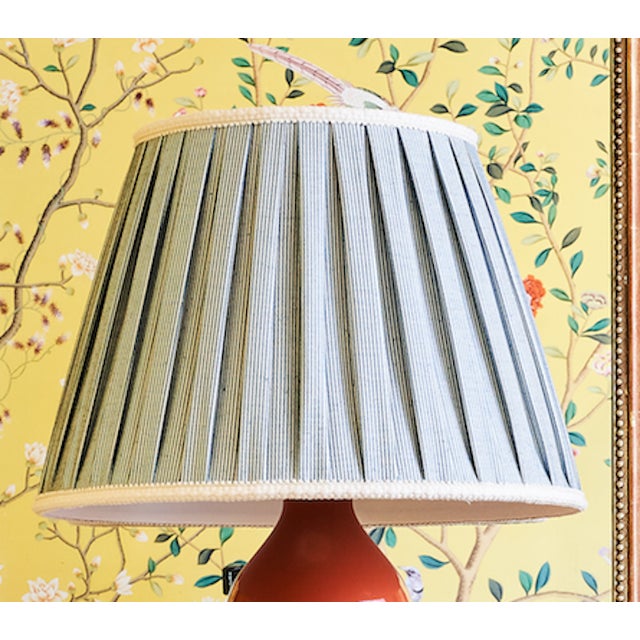 Custom Blue Stripe Pleated Lamp Shade Chairish