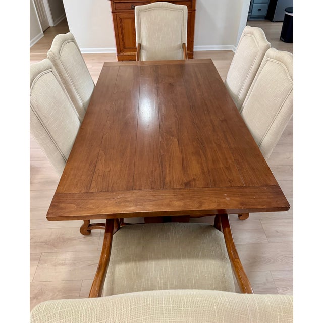This is a French Country style dining set from a California based manufacturer called Freemarc Design Collection. It is...