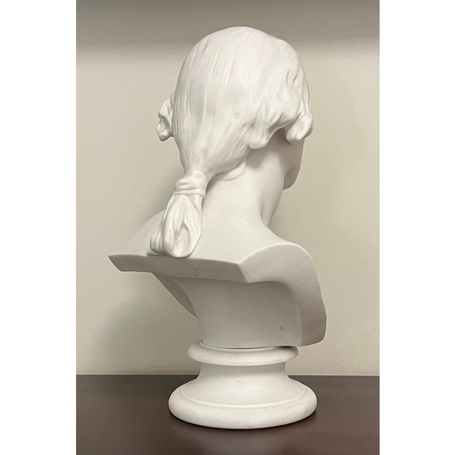 Antique 19th Century English Parian Porcelain Bust of President George Washington After Houdon For Sale - Image 9 of 16
