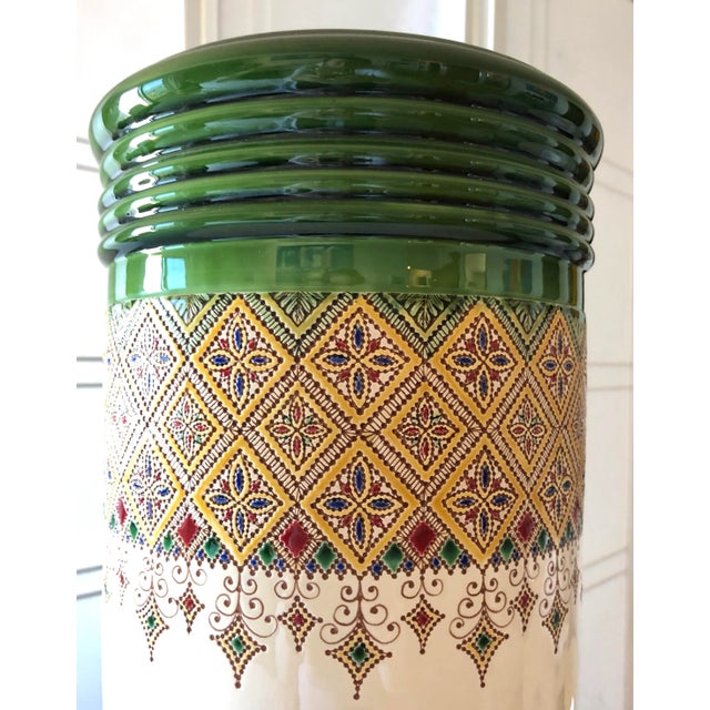 2000 - 2009 Italian Ceramic Large Vase / Umbrella Stand by Francesco Fasano, 2007 Grottaglie, Italy For Sale - Image 5 of 12