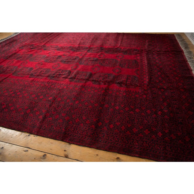 Transitional Vintage Afghani Ersari Design Rug - 9'1" X 12'3" For Sale - Image 3 of 13