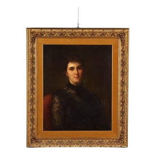 Roberto Fontana, Portrait of a Lady, Oil on Canvas, Framed For Sale