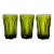 Vintage Anchor Hocking Fairfield Avocado Green Tumblers - Set of 3 For Sale