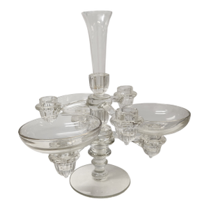 Vintage Cambridge Arms Glass Epergne -7 Piece Set