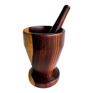 Vintage Cocobolo Wood Mortar and Pestle Set, 2 Pieces