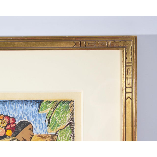Early 20th Century “Vendedoras De Flores ” Serigraph Print by Alfredo Ramos Martinez For Sale - Image 5 of 8