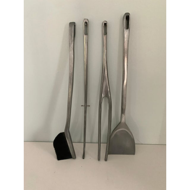 Cast Aluminum Fuego Fireplace Tools - 5 Pieces For Sale - Image 4 of 13