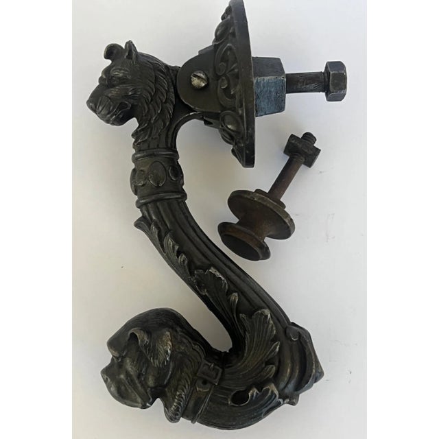 19th Century French Door Knocker With Dog For Sale - Image 9 of 13